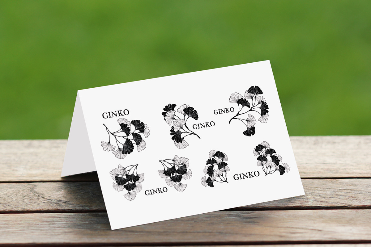 Set small ginkgo biloba, a Decorative Illustration by blackmoon9 (Photo 3 of 3)