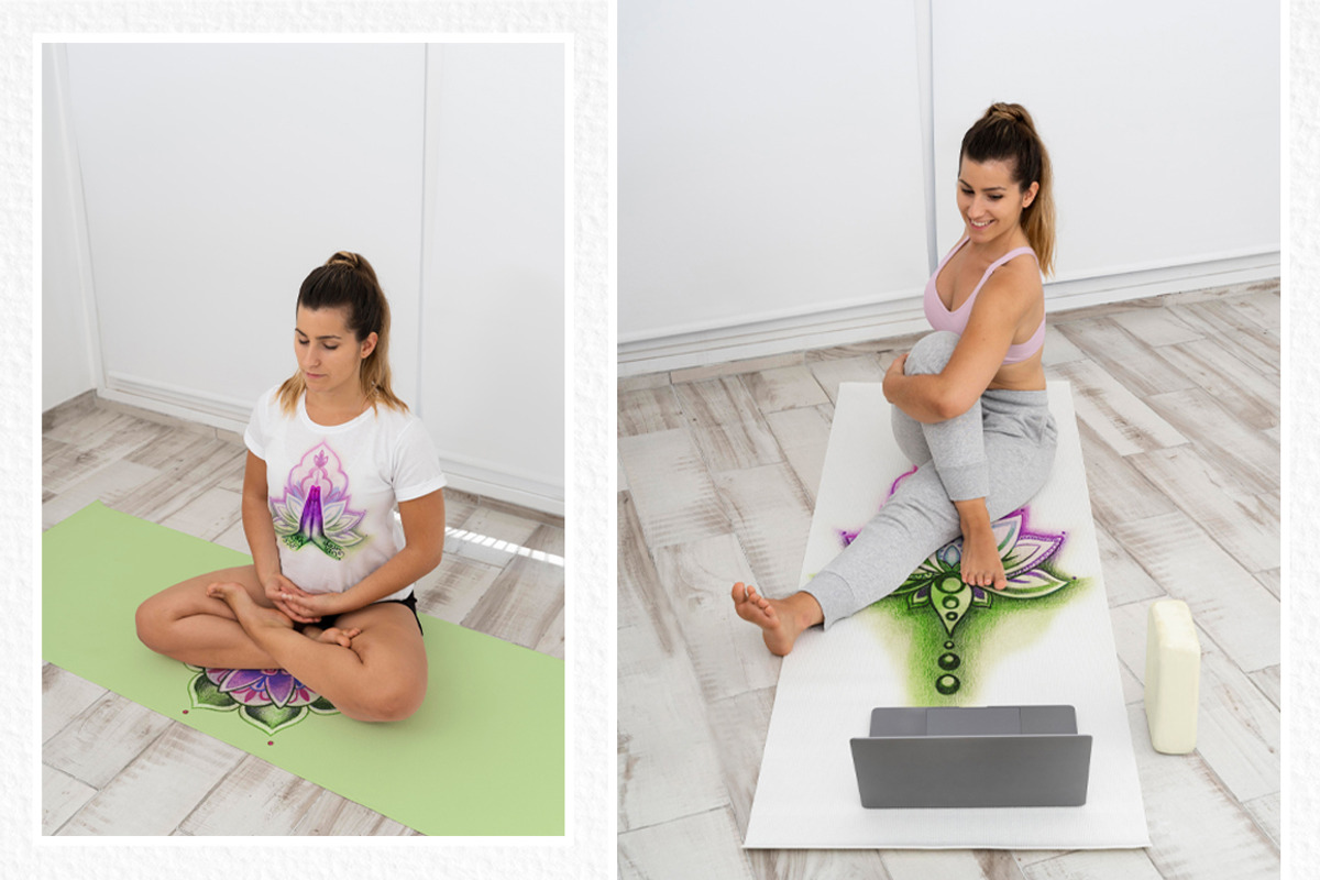 Meditation watercolor set, a Decorative Illustration by Olha Urdeichuk (Photo 3 of 6)