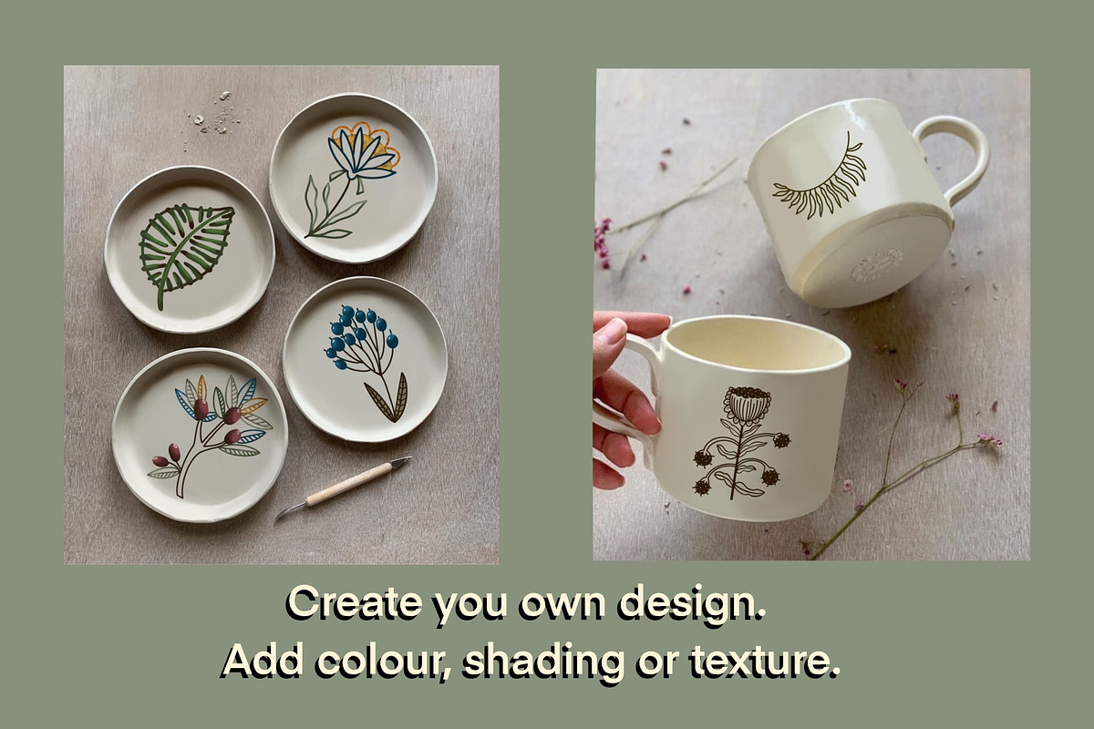 100 Floral Stamp brushes, an Illustration by Olga Brinza (Photo 8 of 11)