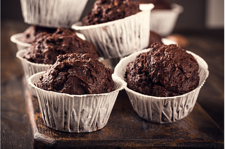 Tasty chocolate banana muffins, a Food & Drink Photo by Iryna Melnyk Photography