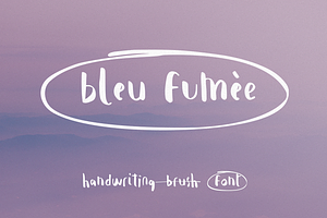 Bleu Fumee - Handwriting Font