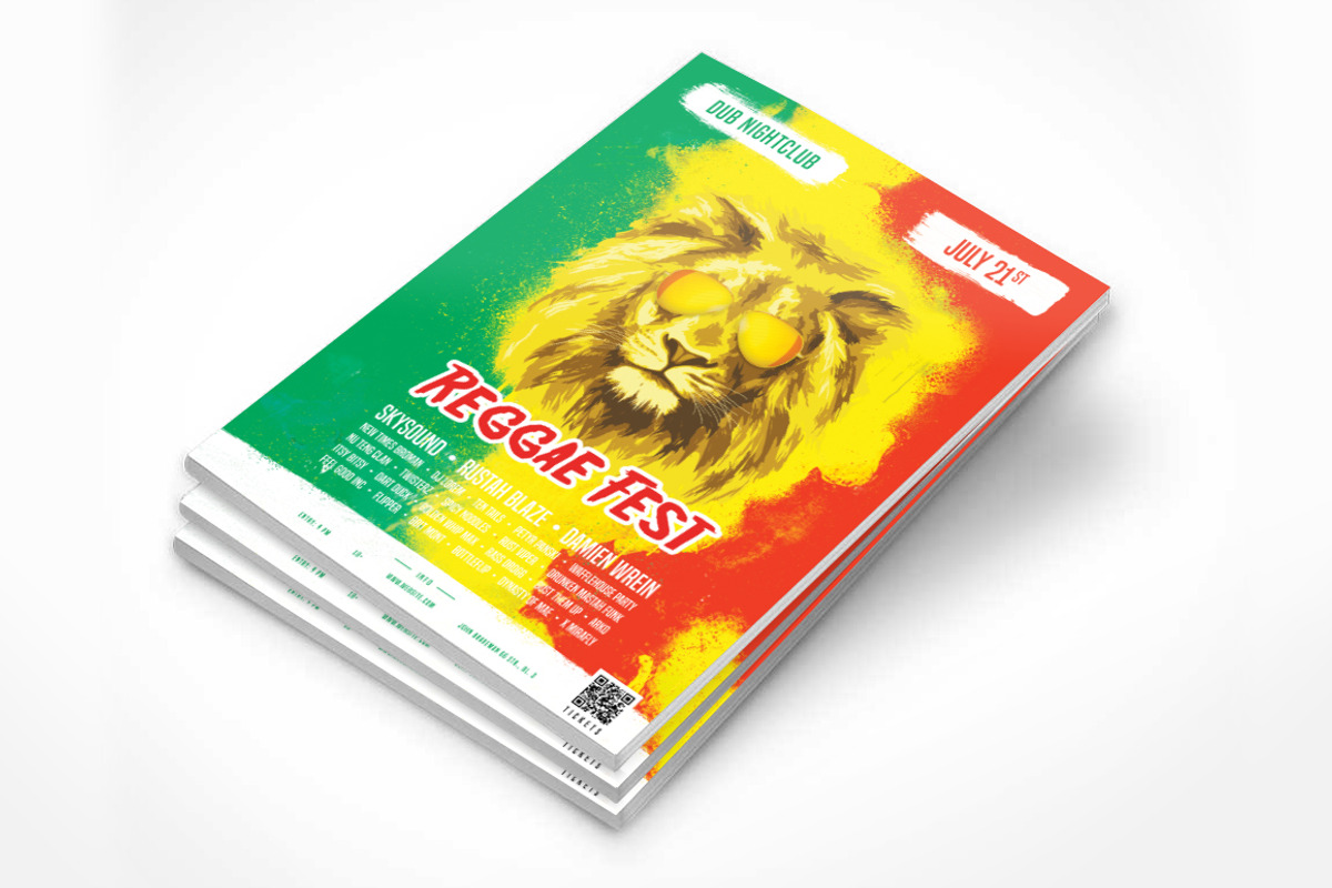 Reggae Fest Flyer, a Flyer Template by NeonLeon (Photo 2 of 3)