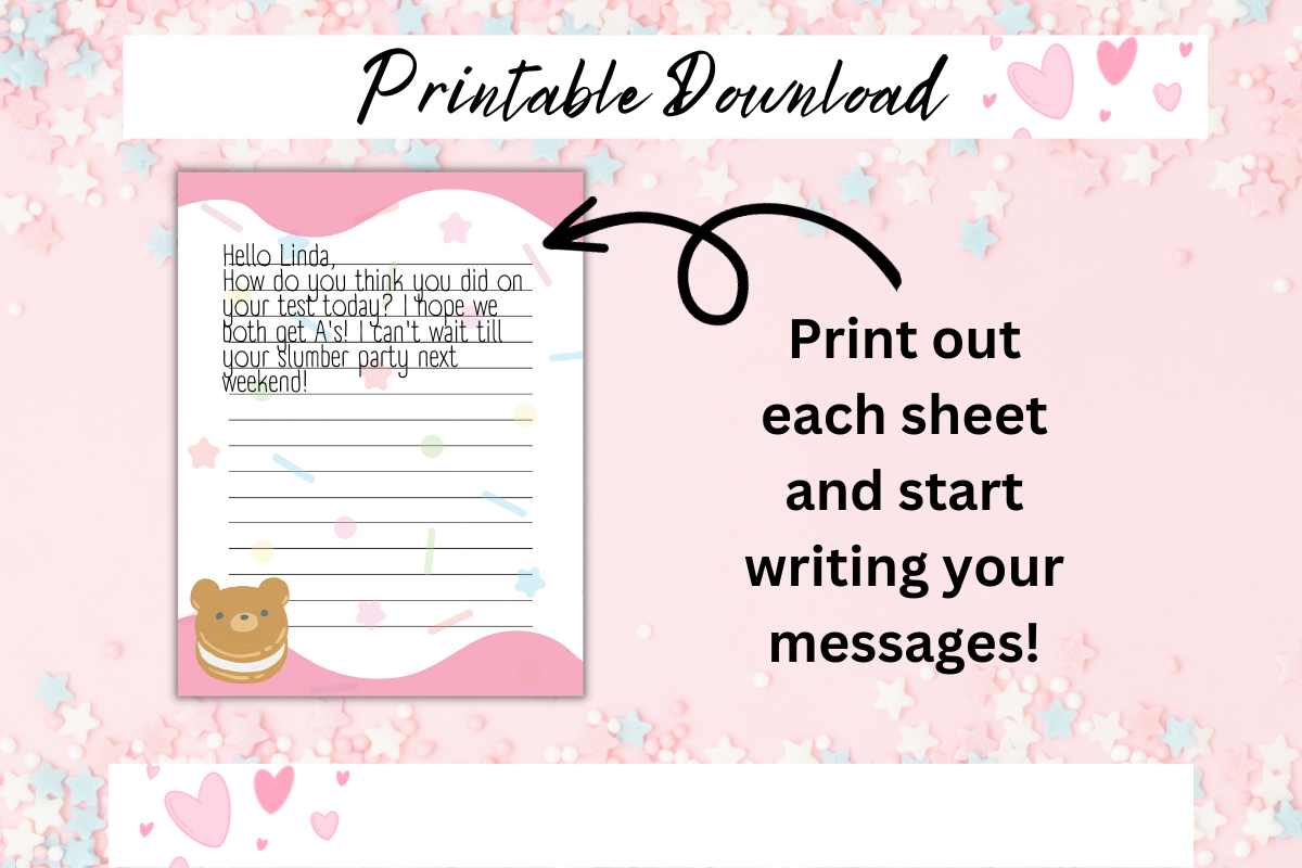Sweet Treats Cute Stationery, a Stationery Template by Pixels N Bows (Photo 4 of 4)