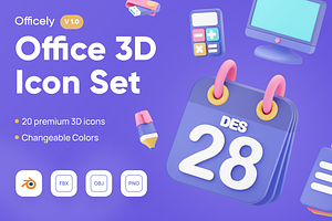 Officely - 3D Office Icon Set