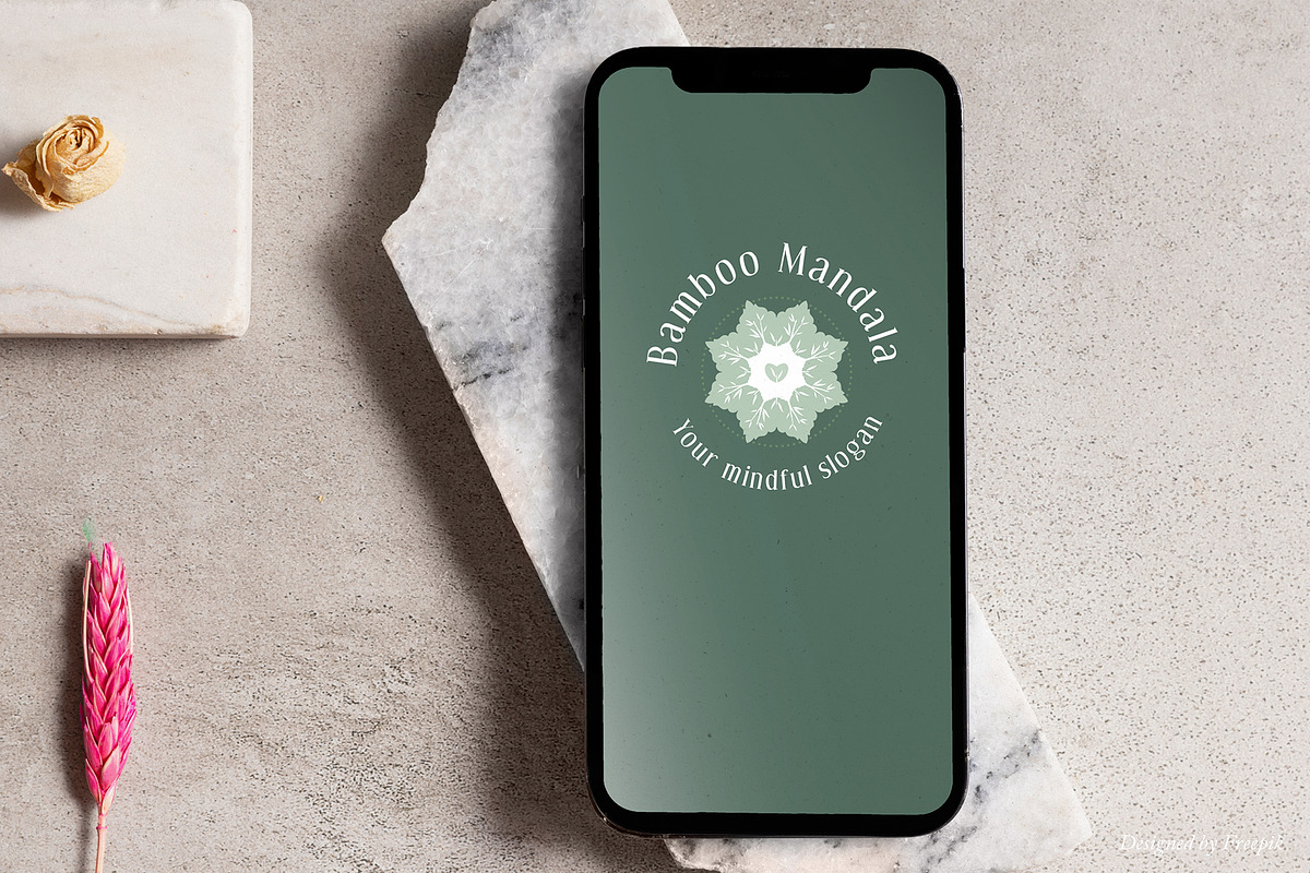 Yoga Bamboo Mandala Logo - Canva/AI preview 6