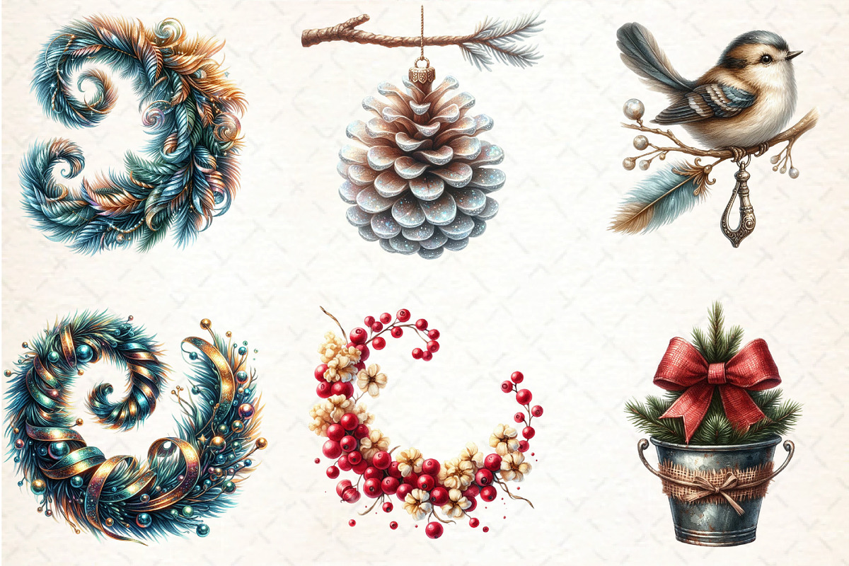 Christmas Tree and Decorations, an Illustration by DreamCafeArt (Photo 7 of 8)