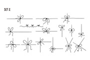 Ribbon Bow Line Border Set, a Decorative Illustration by AnkaDrozd (Thumbnail 3 of 3)