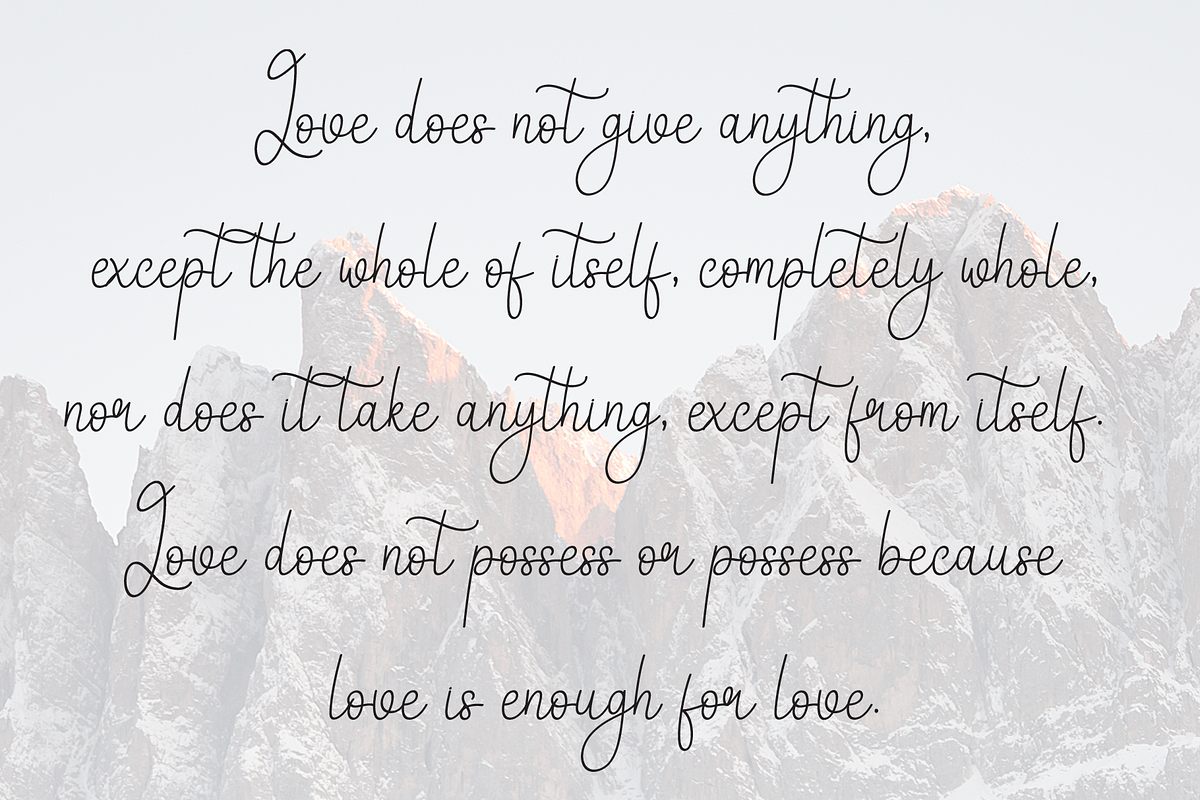 Romantic | Script Font, a Handwritten Font by Scratchones (Photo 6 of 8)
