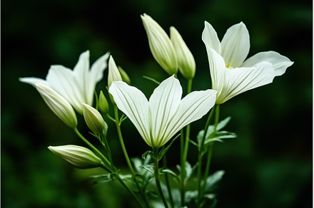 Close-up of white balloon flowers, a Nature Photo by Sergey Kotenev