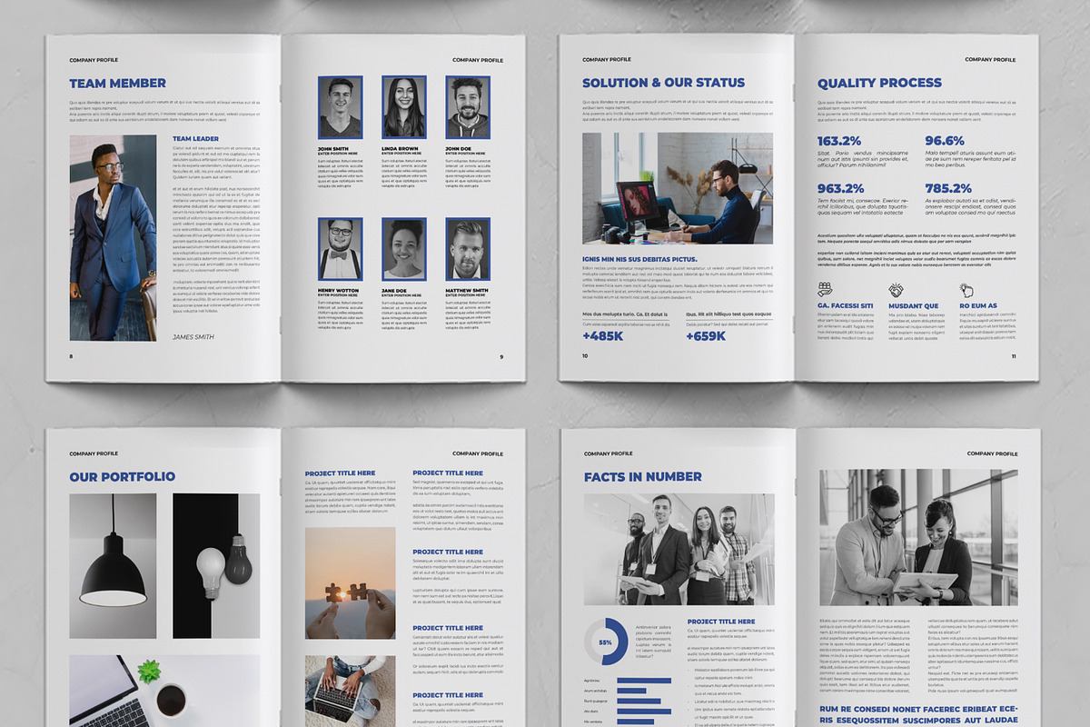 Company Profile Template, a Brochure Template by ContestDesign (Photo 3 of 3)