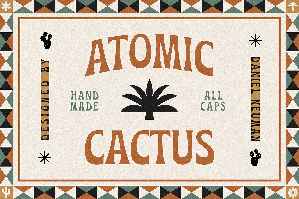 Atomic Cactus | Display Typeface, a Font by Daniel Neuman (Photo 1 of 11)
