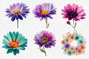 Whimsical Spring Daisy Flower Clipar, an Illustration by Designworld (Thumbnail 3 of 4)