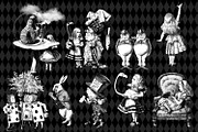 Black & White Alice Graphics, an Illustration by Digital Curio (Thumbnail 2 of 8)