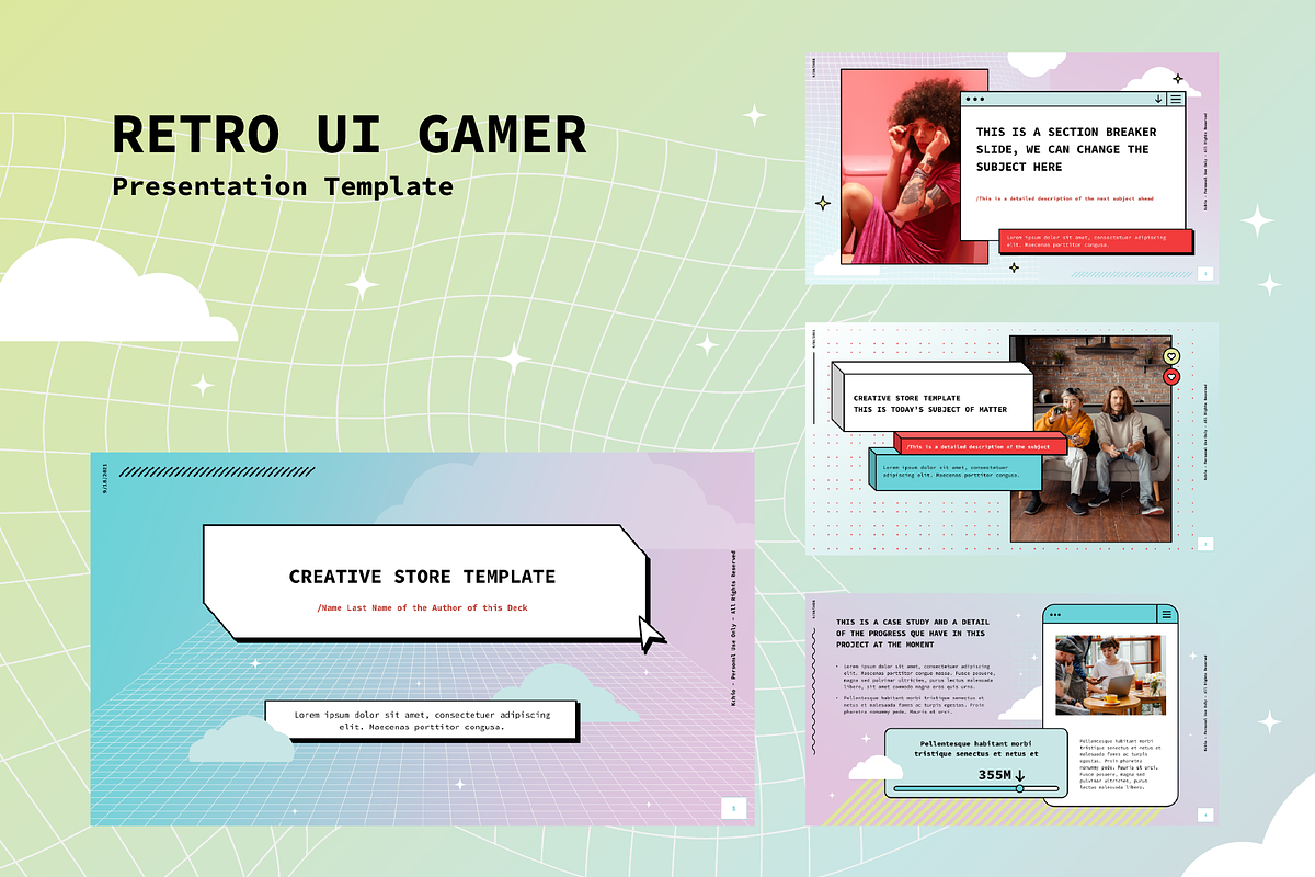 Retro UI Gamer - PowerPoint Template, a Presentation Template by chio.design - Khalay Chio (Photo 2 of 7)