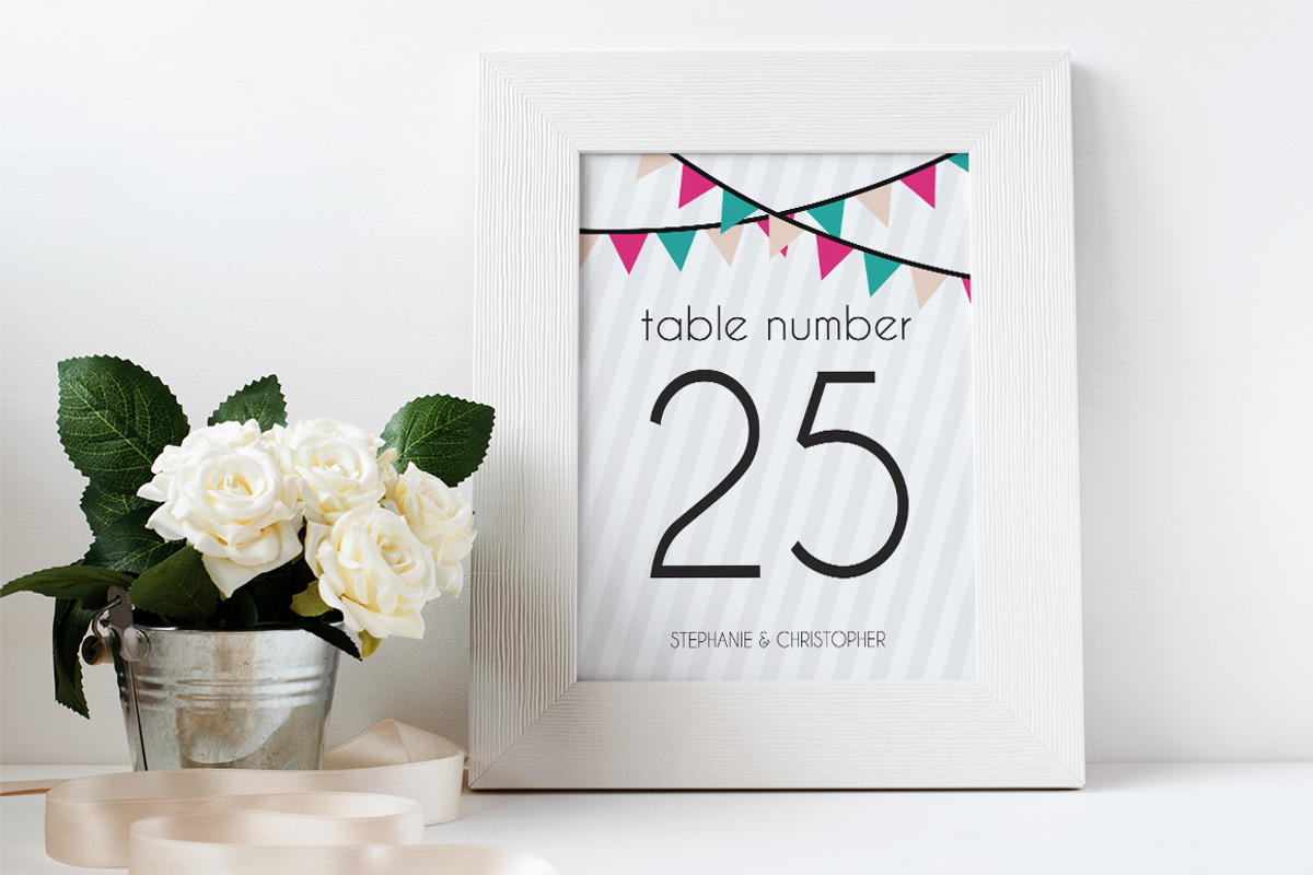 Party Flags Wedding Suite, an Invitation Template by Elegrad Design Agency (Photo 7 of 11)
