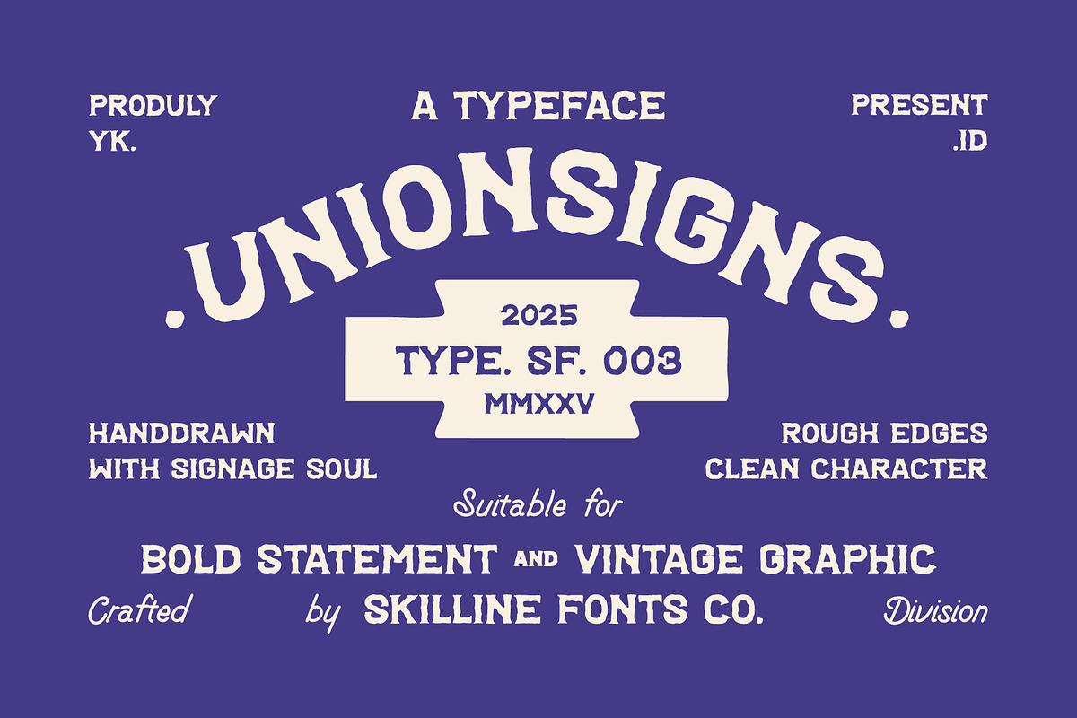 SFC Unionsigns, a Serif Font by Skilline Supply Co. (Photo 1 of 8)