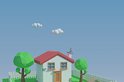 Low Poly House, an Architecture 3D Model by XYZ Space (Thumbnail 2 of 13)