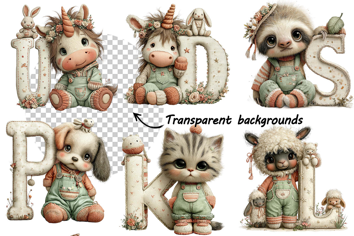 Whimsical Baby Alphabet Clipart, an Illustration by one-touch (Photo 7 of 10)