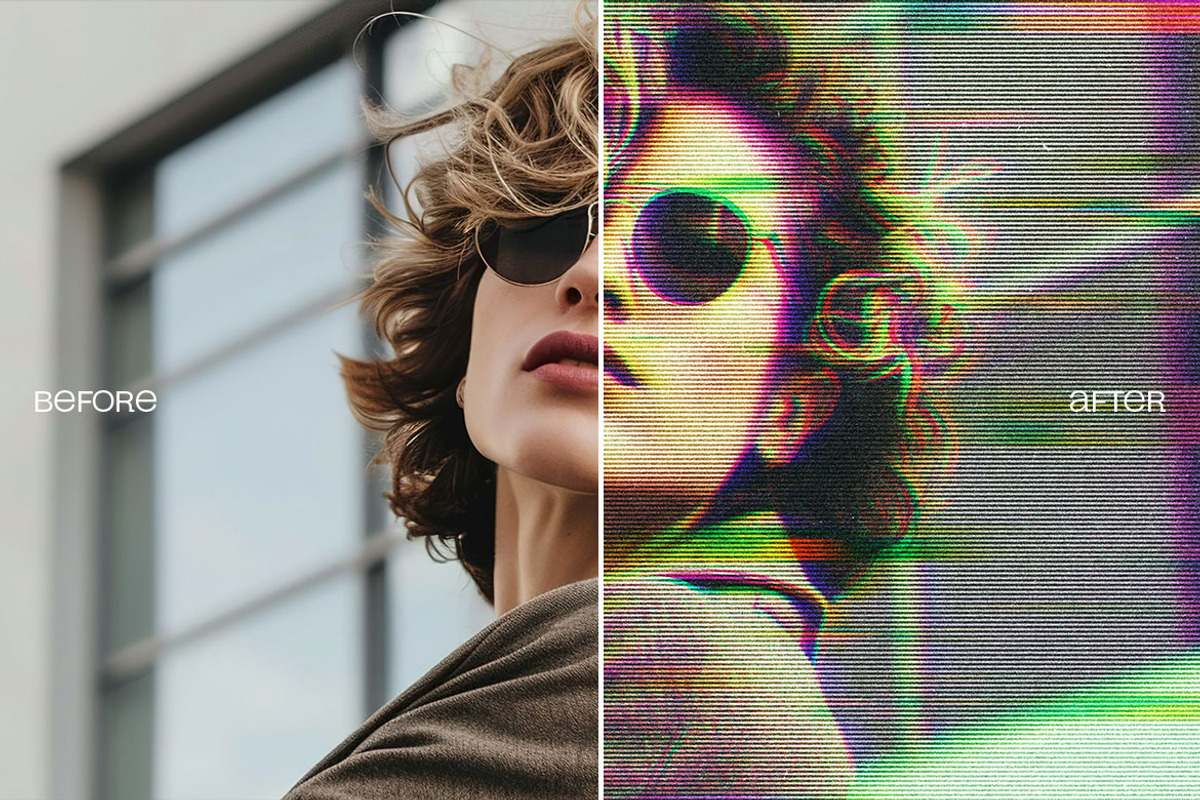 Colorful Glitch Photo Effect, a Layer Style Add-On by dokudokunomi (Photo 3 of 5)