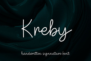Kreby - Handwritten Signature Font, a Handwritten Font by Mightyfire