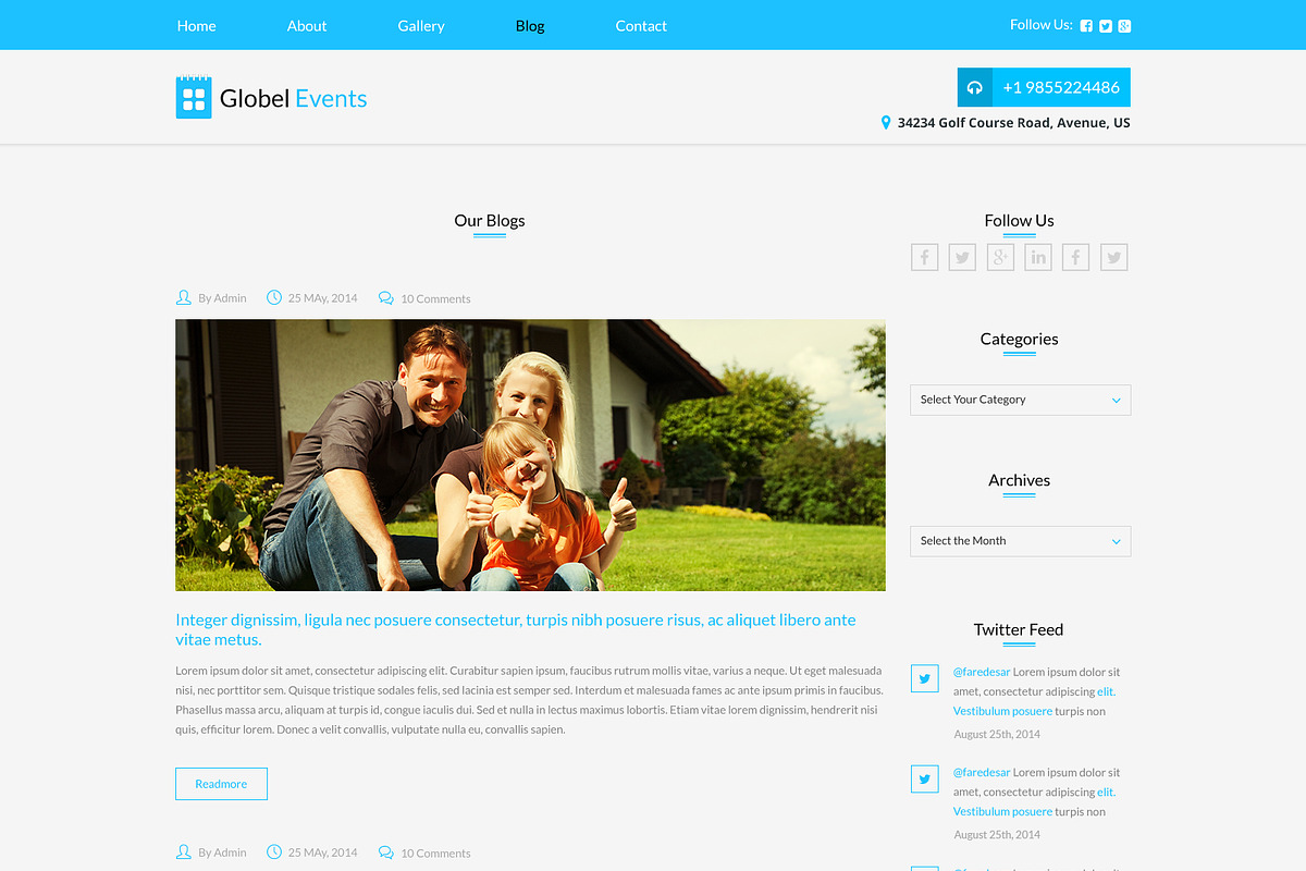 Globel Events PSD Website Template, a Websites & App Template by WebbyTemplates (Photo 5 of 7)