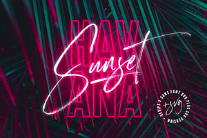Havana Sunset Font Duo + SVG, a Sans Serif Font by Sam Parrett