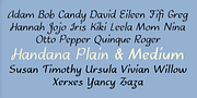 Handana, a Handwritten Font by Ingrimayne Type (Thumbnail 7 of 9)