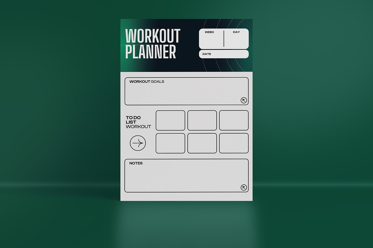 Workout Planner, a Print Template by graphicook (Photo 1 of 3)
