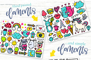 Gentle Air Typeface with Extras, a Script Font by Velliniki (Thumbnail 3 of 6)