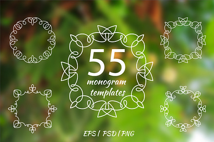 55 decorative monogram templates