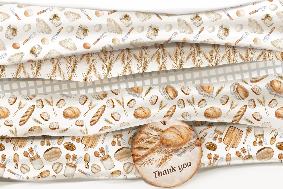 Rustic Bread Watercolor Collection, a Food Illustration by Shabbypie (Photo 4 of 4)