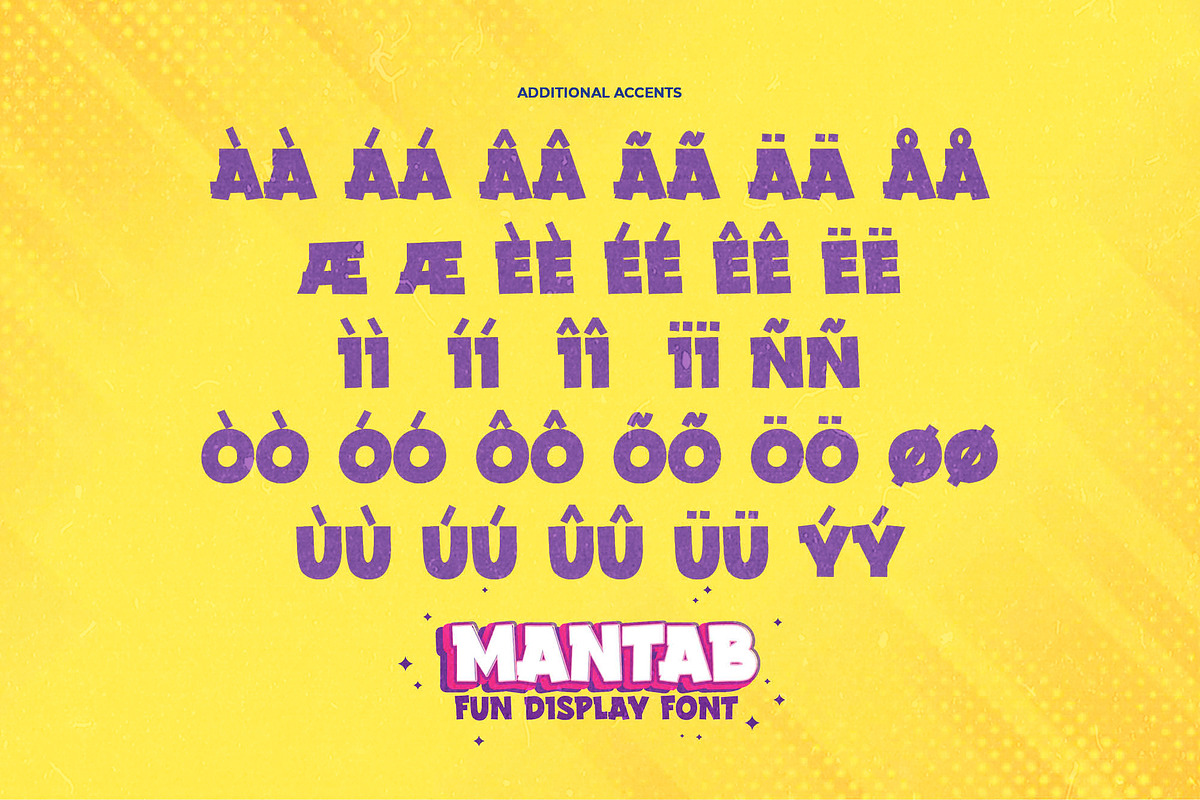 MANTAB - Fun Display Font, a Font by Gassstype (Photo 9 of 9)