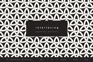 Interlacing Seamless Patterns, a Pattern Graphic by Curly_Pat