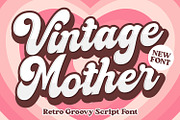 Vintage Mother - Retro Script Font, a Script Font by Keithzo (Thumbnail 1 of 8)