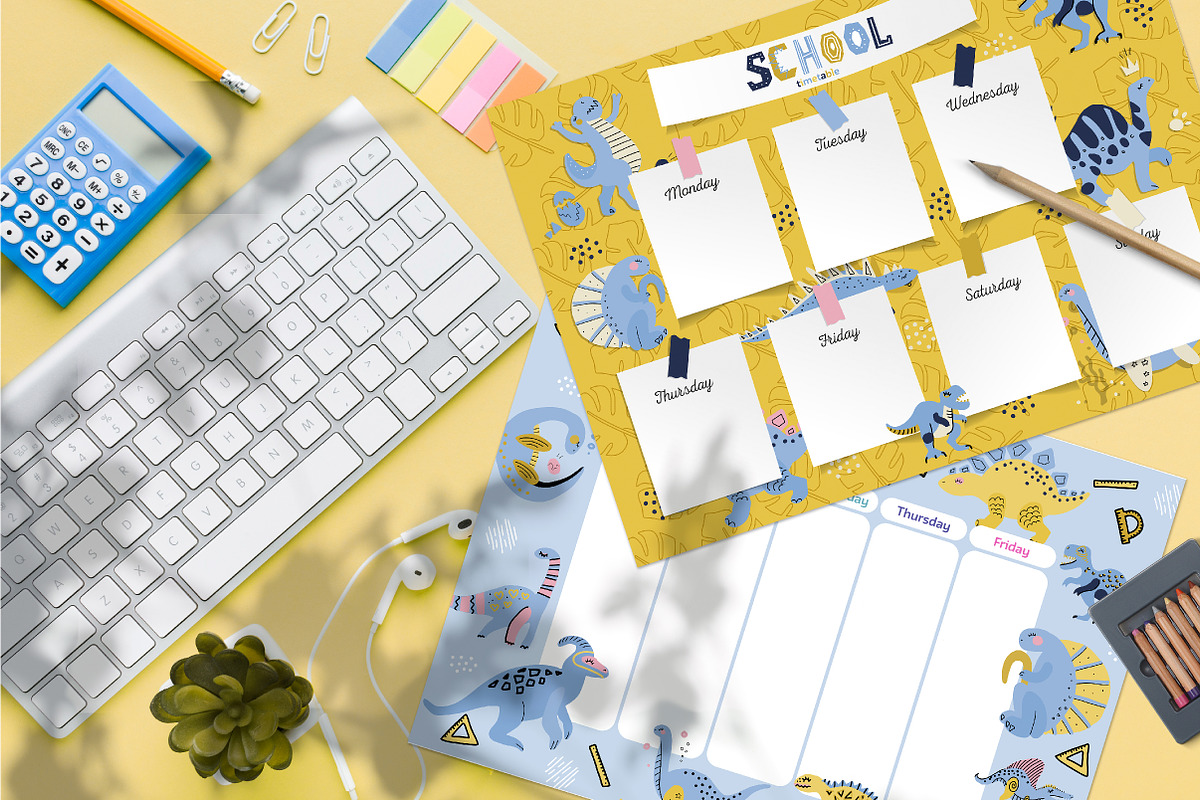 School weekly planners collection, a Stationery Template by Lana Sham (Photo 5 of 14)