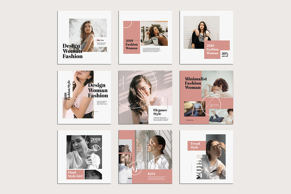 Fashion Instagram Templates, a Social Media Template by Azruca