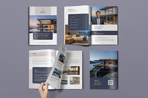 Luxury Real Estate Agency Brochure, a Brochure Template by VectStock