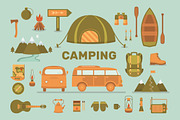 Camping illustrations and elements, an Illustration by Dasha Efremova (Thumbnail 2 of 10)