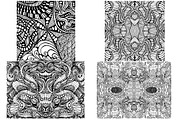 Set of 20 Psychedelic Coloring Page, a Decorative Illustration by Space_Oleandr (Thumbnail 4 of 8)