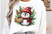 Watercolour Christmas Penguin Winter, an Illustration by SinaCreation (Thumbnail 5 of 7)