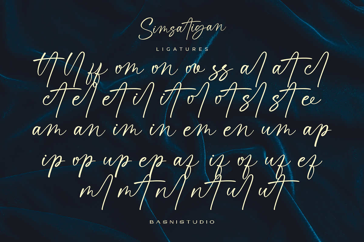 Simsatigan – Casual Handwritten Font, a Handwritten Font by Basnistudio (Photo 13 of 14)
