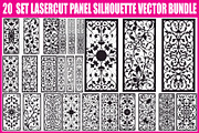 Floral Ornament Silhouette Panels, an Illustration by Designer_Momina (Thumbnail 1 of 20)