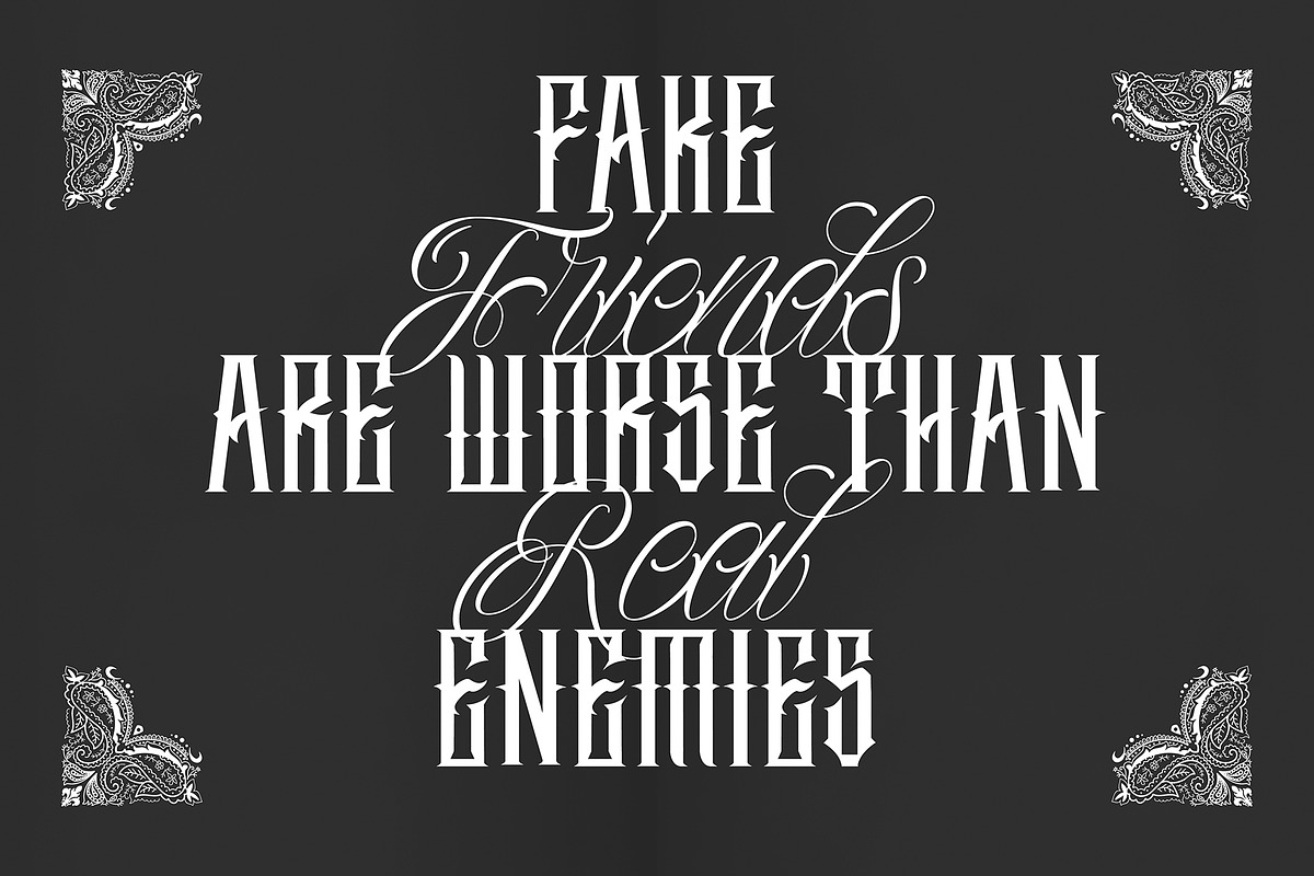 MHM Sandiego, a Blackletter Font by letrasdegs (Photo 3 of 4)