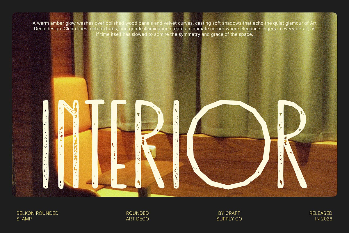 Belkon Rounded Stamp, a Sans Serif Font by Craft Supply Co. (Photo 5 of 8)