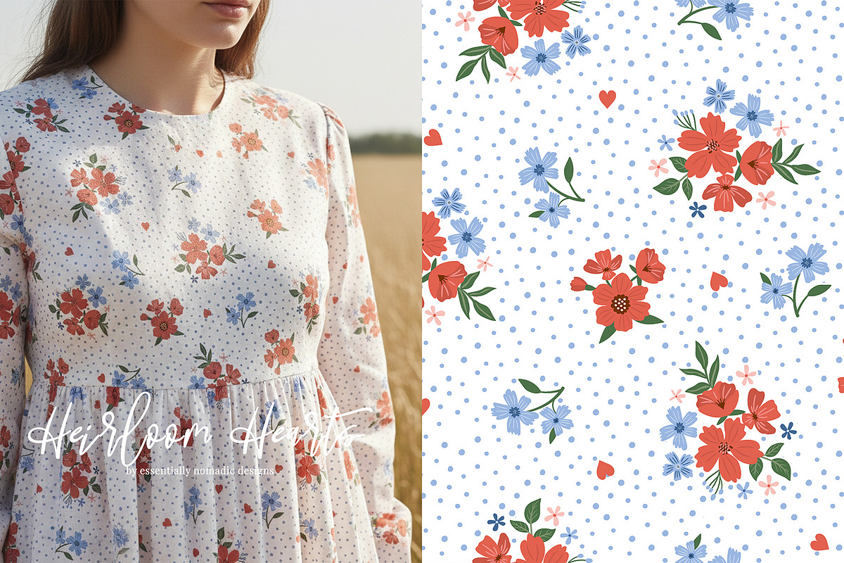 Heirloom Hearts - Seamless Pattern, a Pattern Graphic by Essentially Nomadic (Photo 5 of 13)