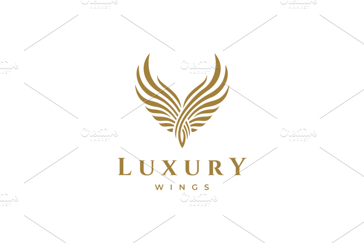 Luxury Golden Wings Logo Template, a Branding & Logo Template by yopie (Photo 1 of 3)