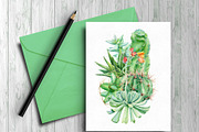 Watercolor Green plants, a Decorative Illustration by Hanna Hryharenka (Thumbnail 10 of 11)