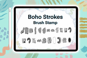 Procreate Strokes Boho Brush Stamp