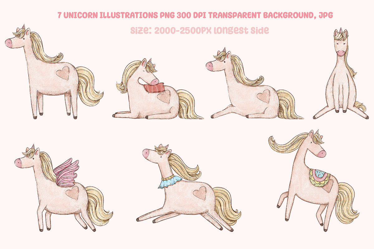 Fantasy Unicorn Collection, a Decorative Illustration by Artalia (Photo 2 of 6)