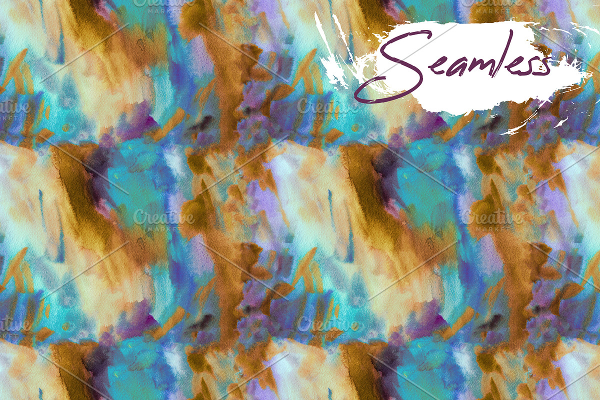 Nebula: watercolor seamless patterns, a Pattern Graphic by Shusha Guna Art (Photo 4 of 10)